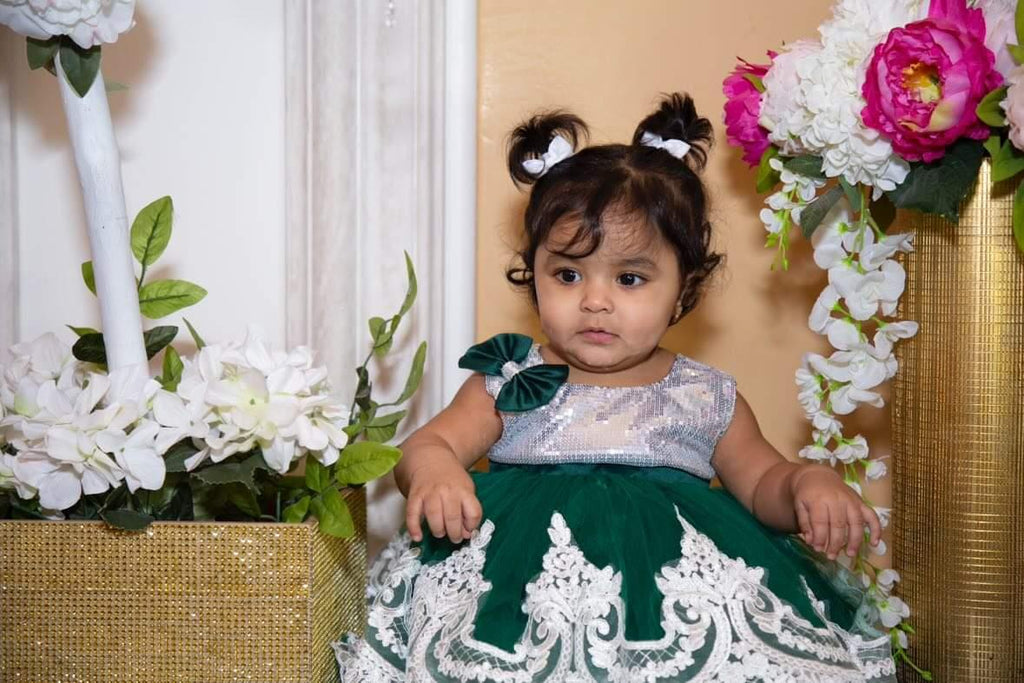 Alana Dress Emerald - Baby Essentially