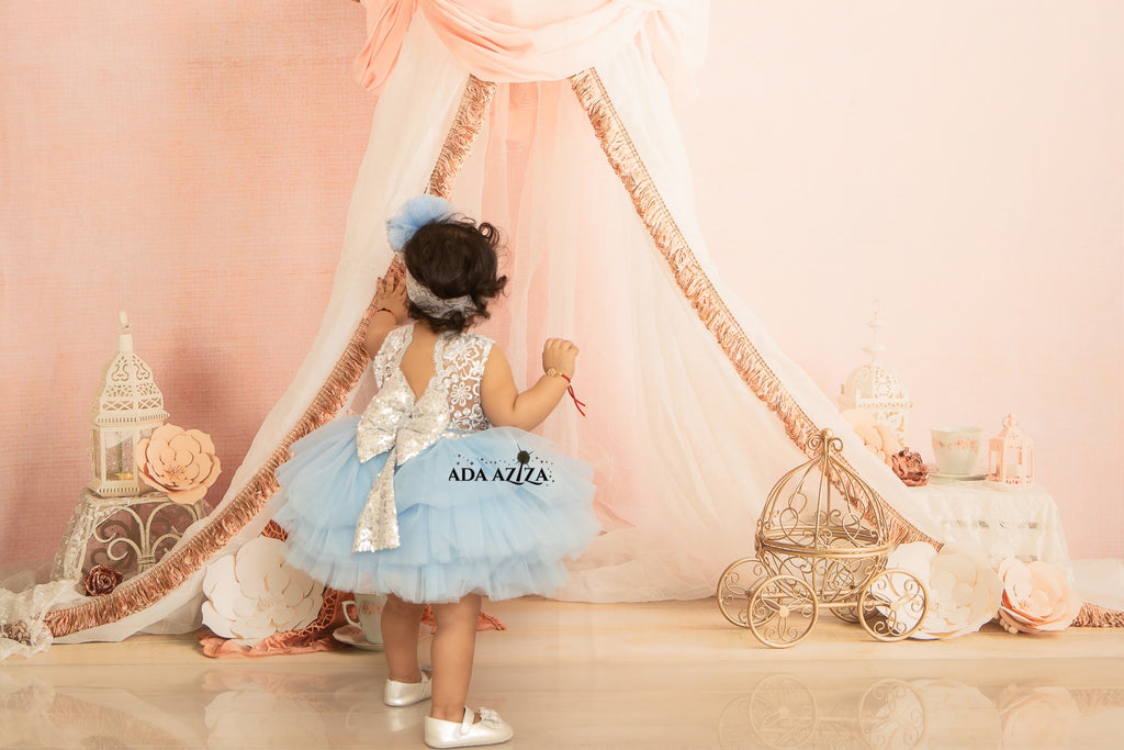 Candace Dress Blue - Baby Essentially