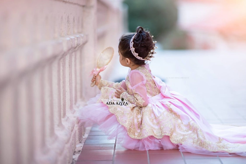 Esmeralda Pink Extra Long Train - Baby Essentially