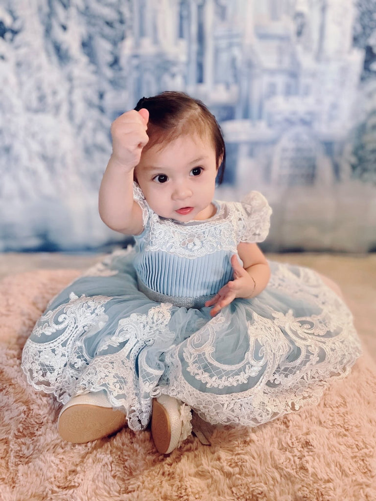 Esmeralda Dress Blue Short Version - Baby Essentially