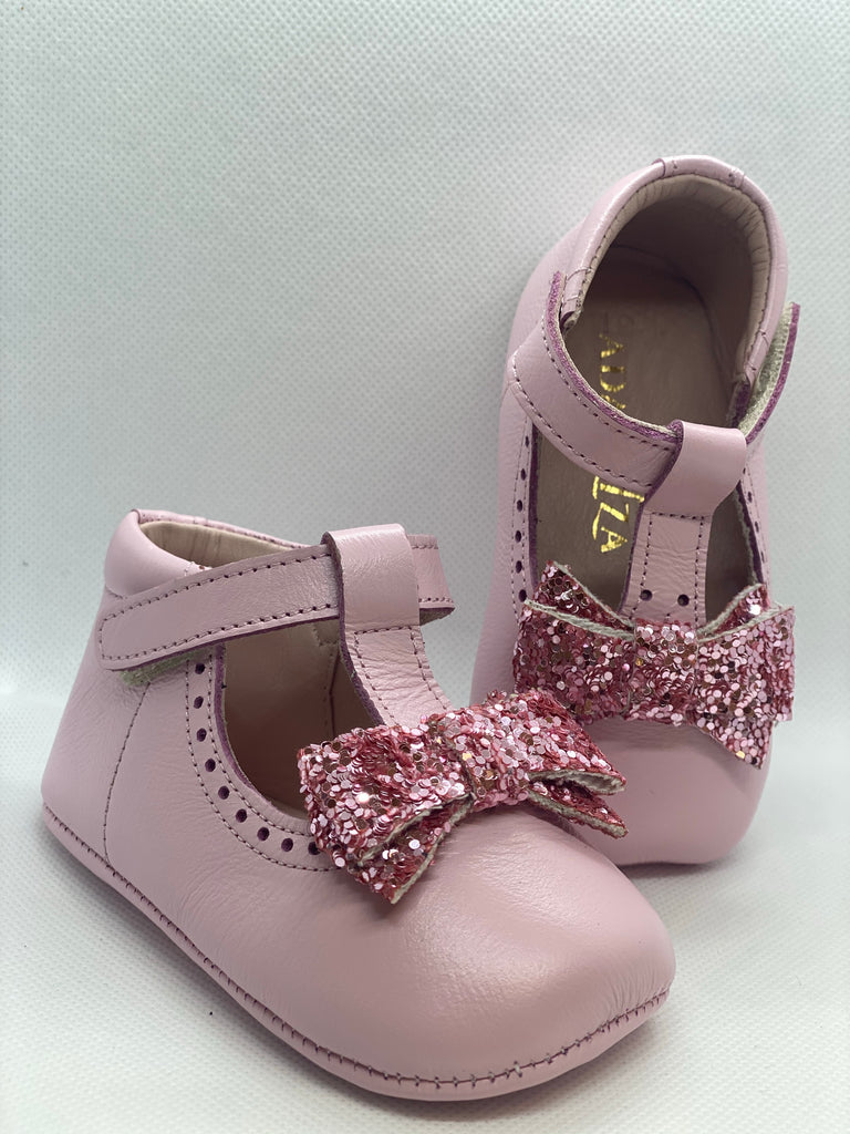 Pink Bow Moccasins - Baby Essentially