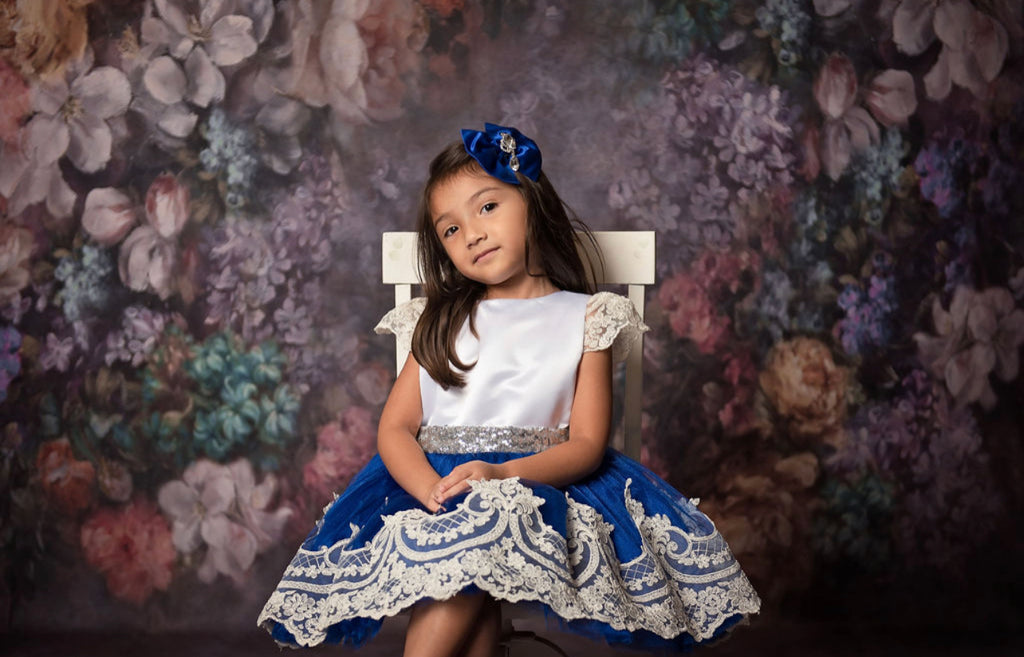 Lala Dress Blue White - Baby Essentially