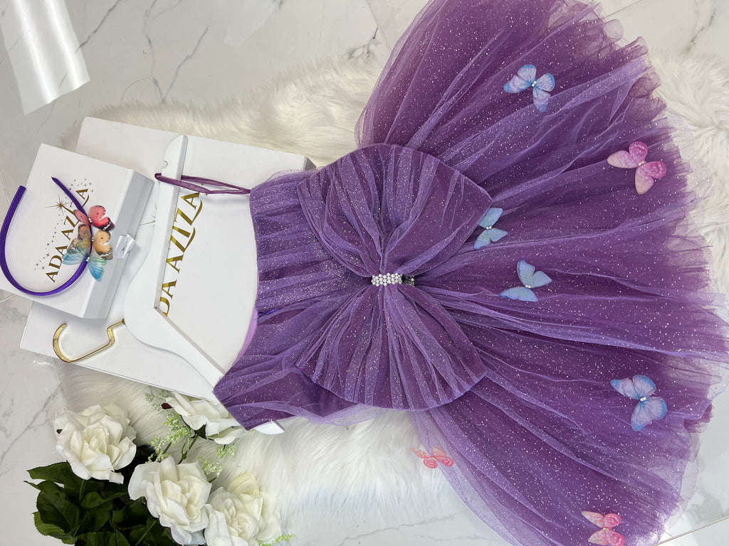 Butterfly dress in purple - Baby Essentially