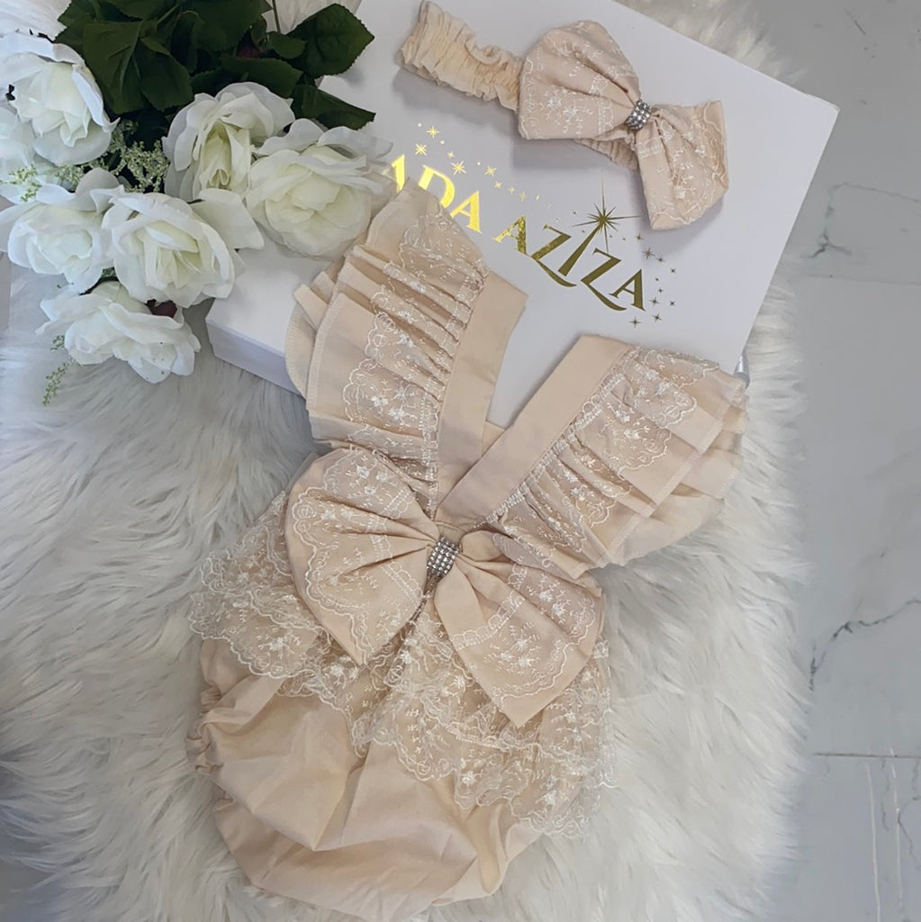 Champagne color Romper - Baby Essentially