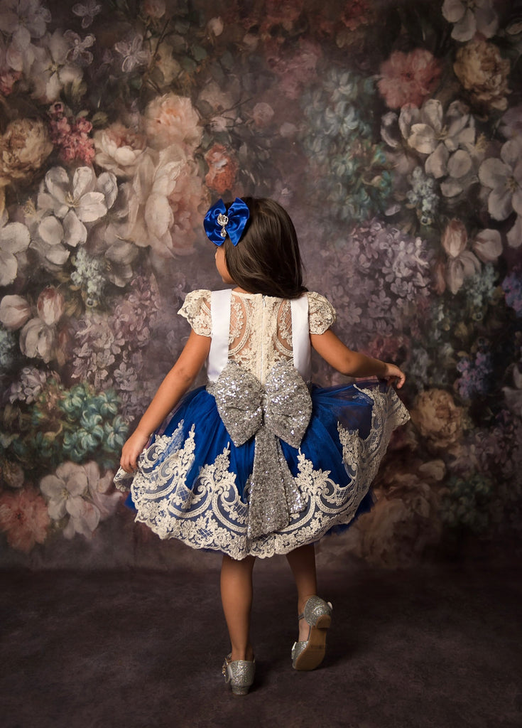 Lala Dress Blue White - Baby Essentially