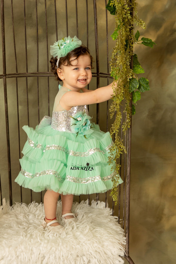 Azalea Dress Mint - Baby Essentially