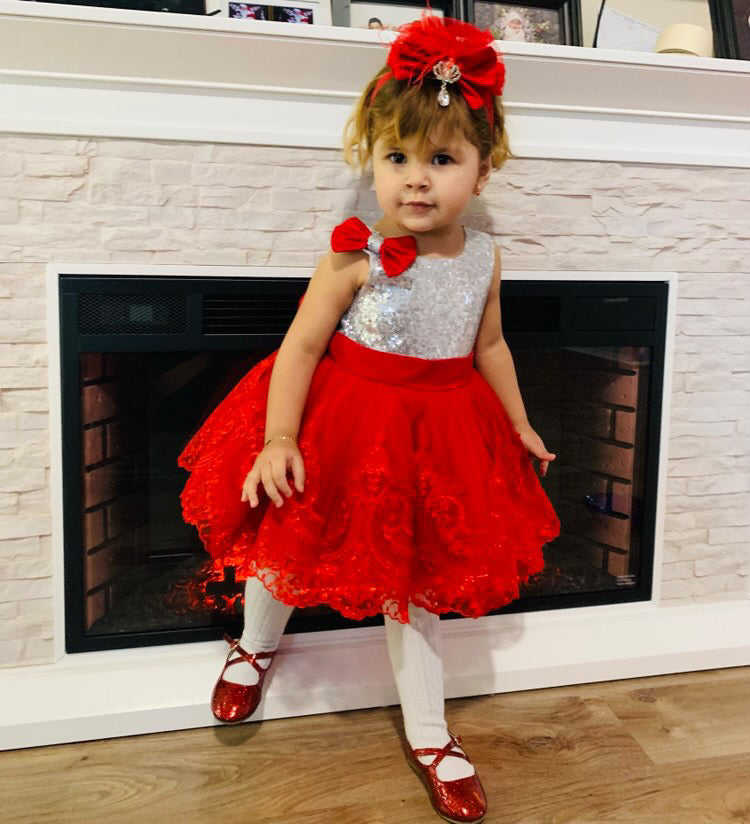 Alana  Dress Red - Baby Essentially