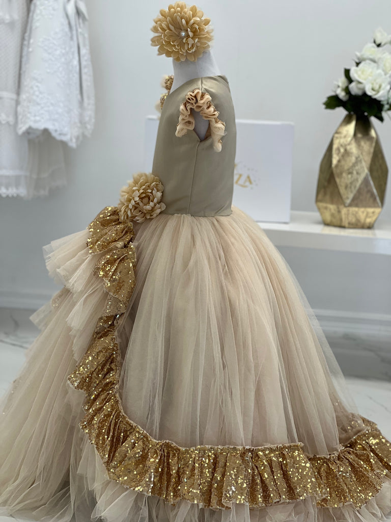 Miah Dress gold - Baby Essentially