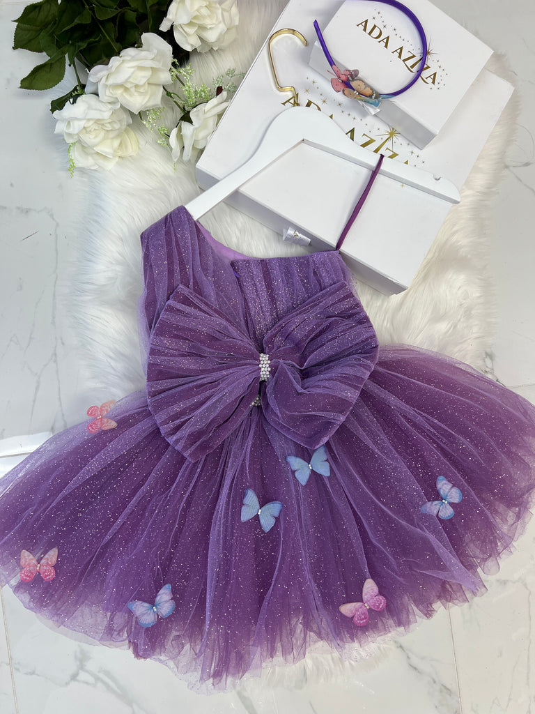 Butterfly dress in purple - Baby Essentially
