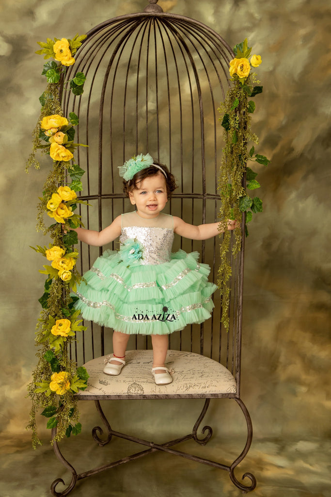 Azalea Dress Mint - Baby Essentially