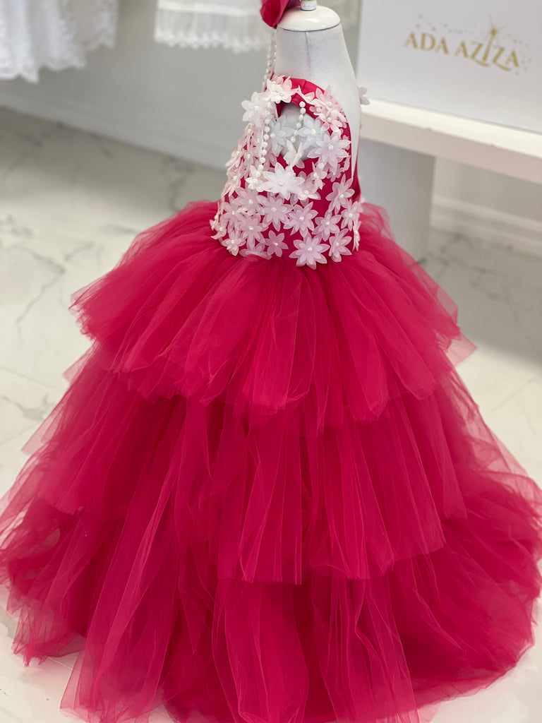 Abigail Dress fuschia - Baby Essentially