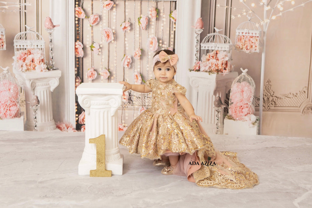 Jasmine Dress Custom Blush High Low - Baby Essentially