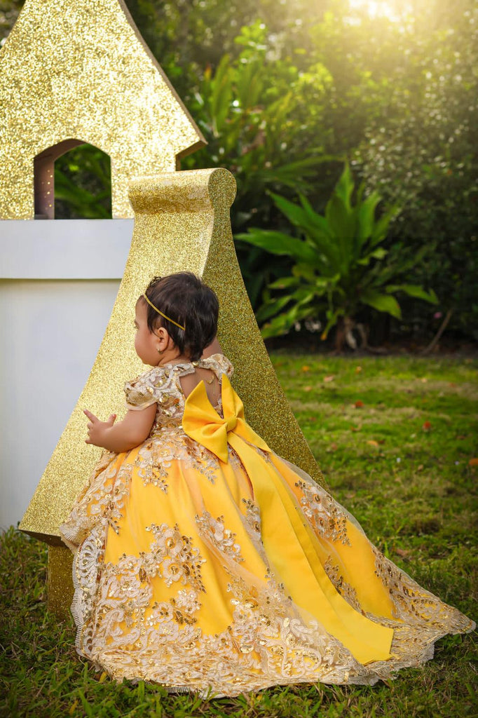 Princess Jasmine Dress Custom High Low Yellow - Baby Essentially