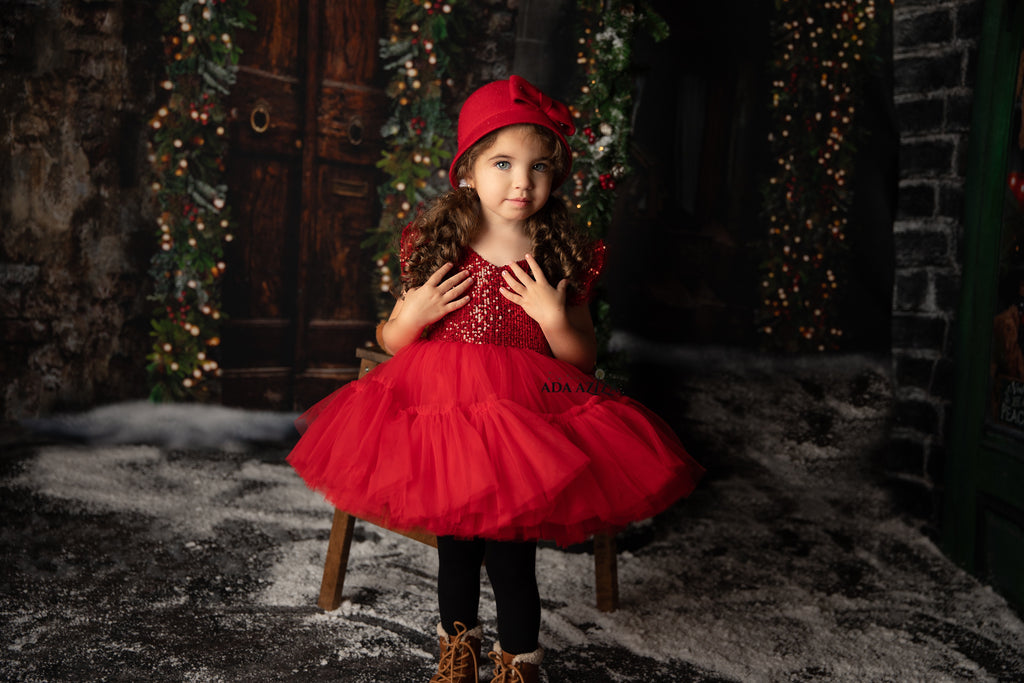 Cattlaya Dress Red - Baby Essentially