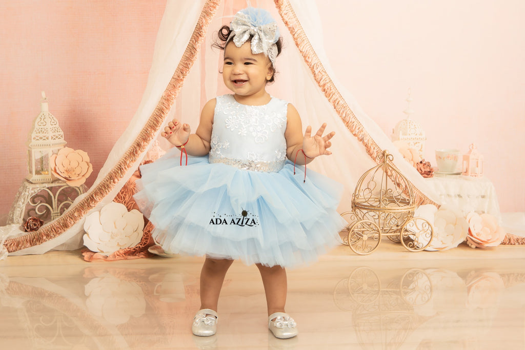 Candace Dress Blue - Baby Essentially