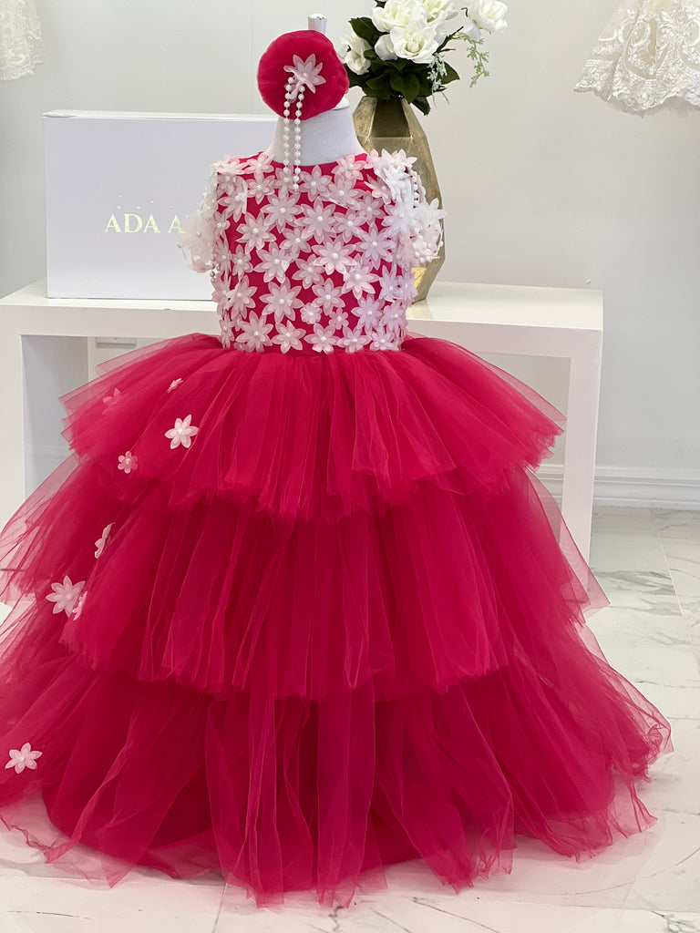 Abigail Dress fuschia - Baby Essentially