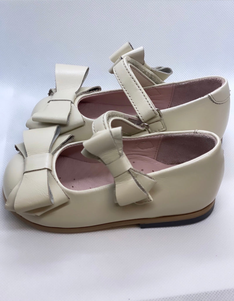 Bow Champagne MJ Shoes - Baby Essentially