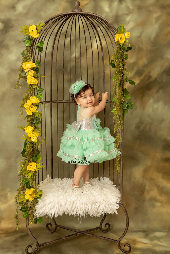 Azalea Dress Mint - Baby Essentially