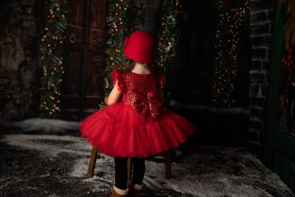 Cattlaya Dress Red - Baby Essentially