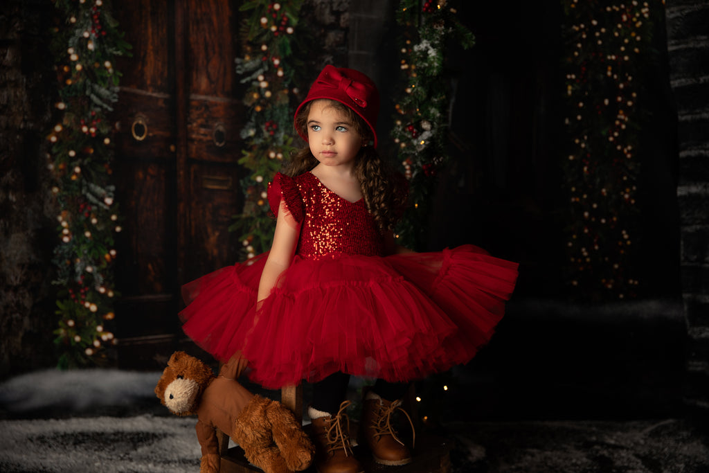 Cattlaya Dress Red - Baby Essentially