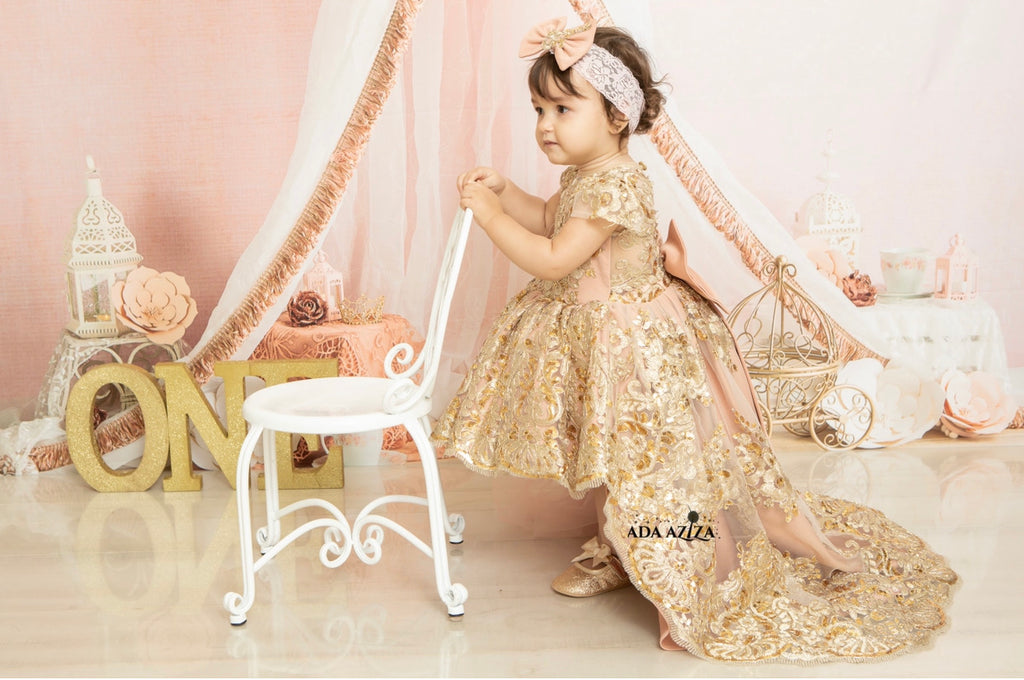 Jasmine Dress Custom Blush High Low - Baby Essentially