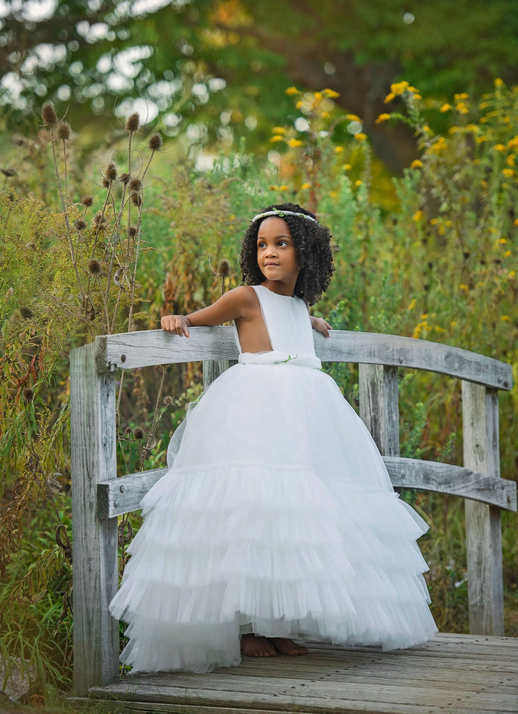 Sansa Dress White - Baby Essentially