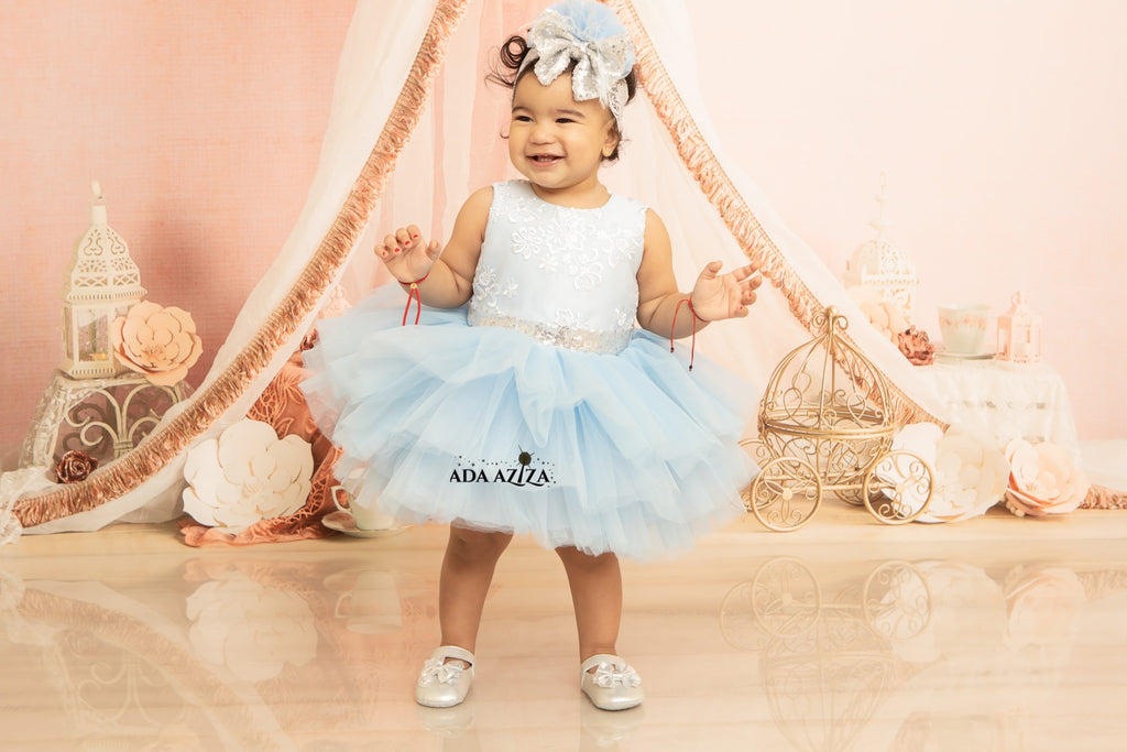 Candace Dress Blue - Baby Essentially