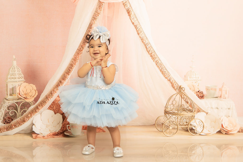 Candace Dress Blue - Baby Essentially