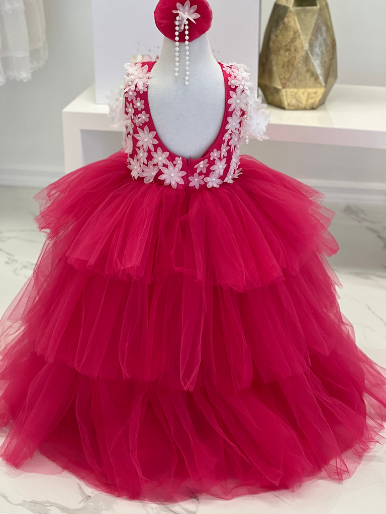 Abigail Dress fuschia - Baby Essentially