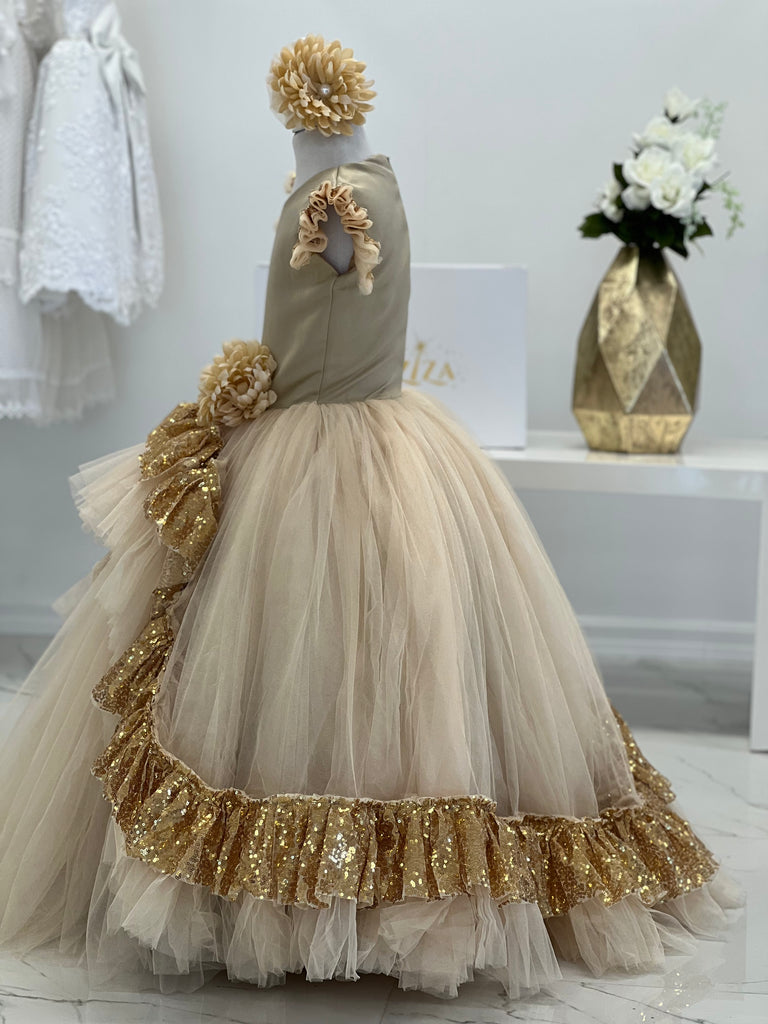 Miah Dress gold - Baby Essentially