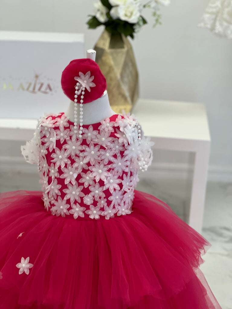 Abigail Dress fuschia - Baby Essentially