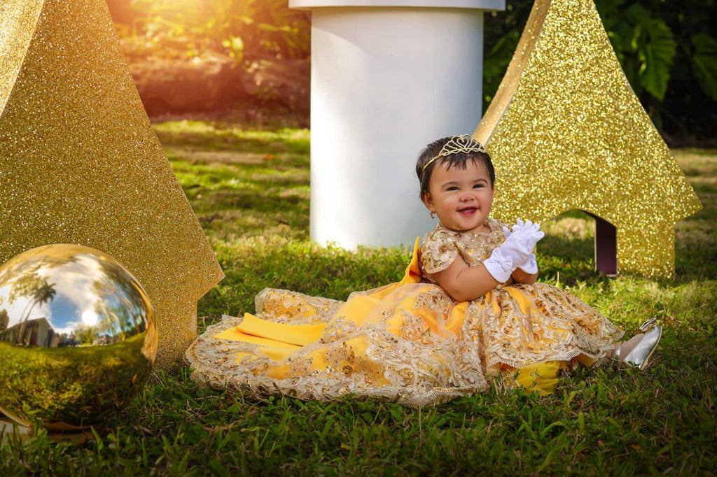 Princess Jasmine Dress Custom High Low Yellow - Baby Essentially