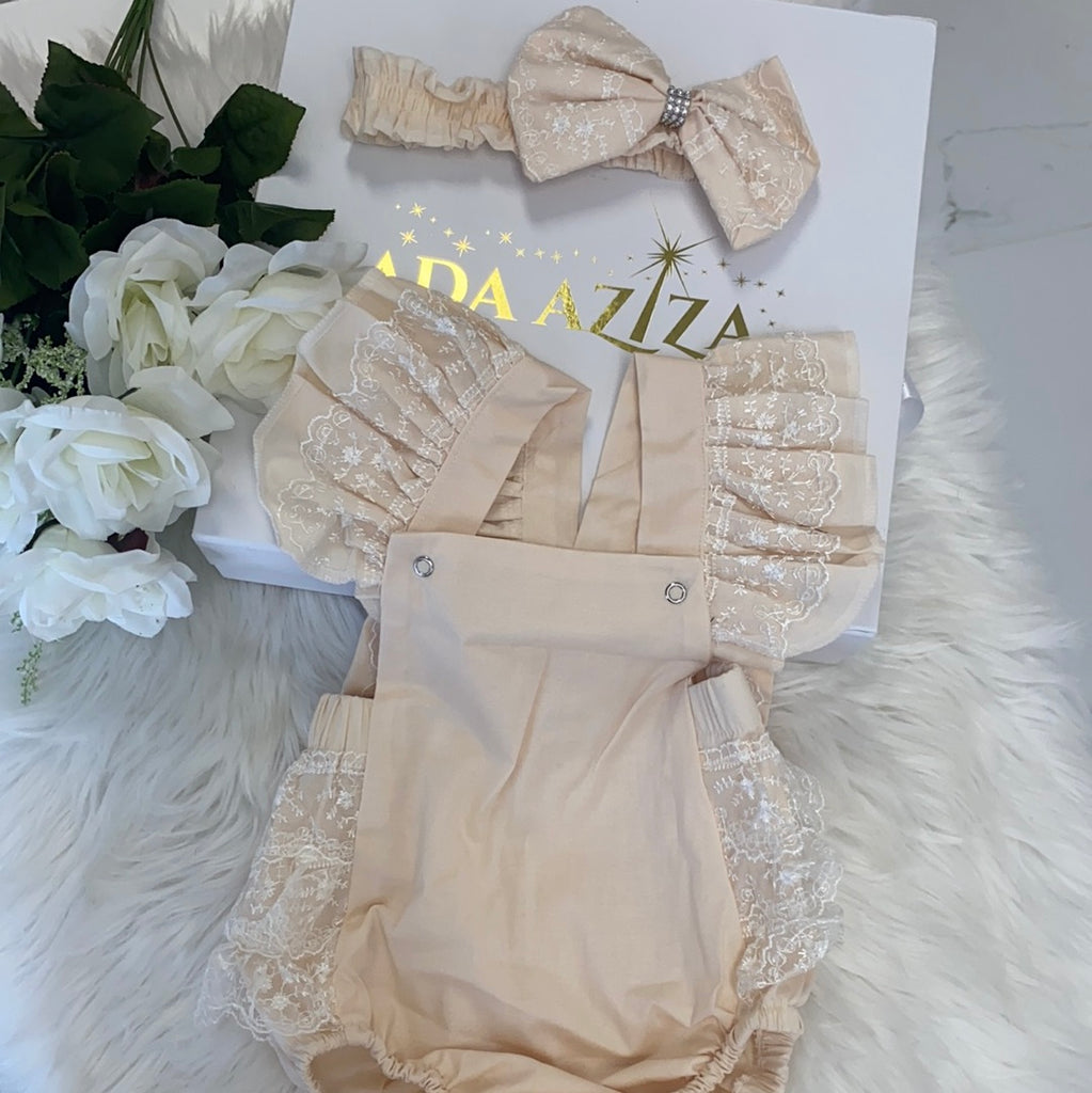 Champagne color Romper - Baby Essentially