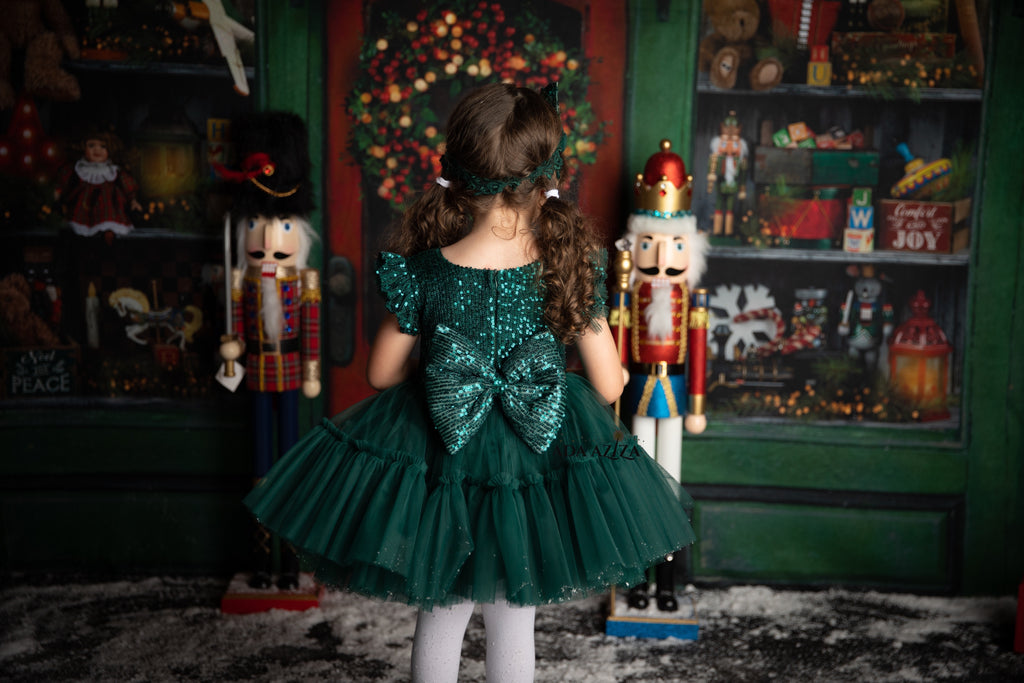 Cattlaya Dress Green - Baby Essentially