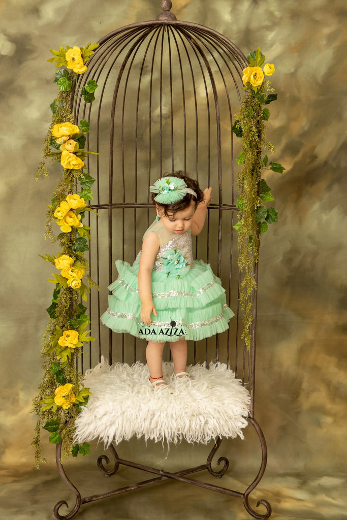 Azalea Dress Mint - Baby Essentially