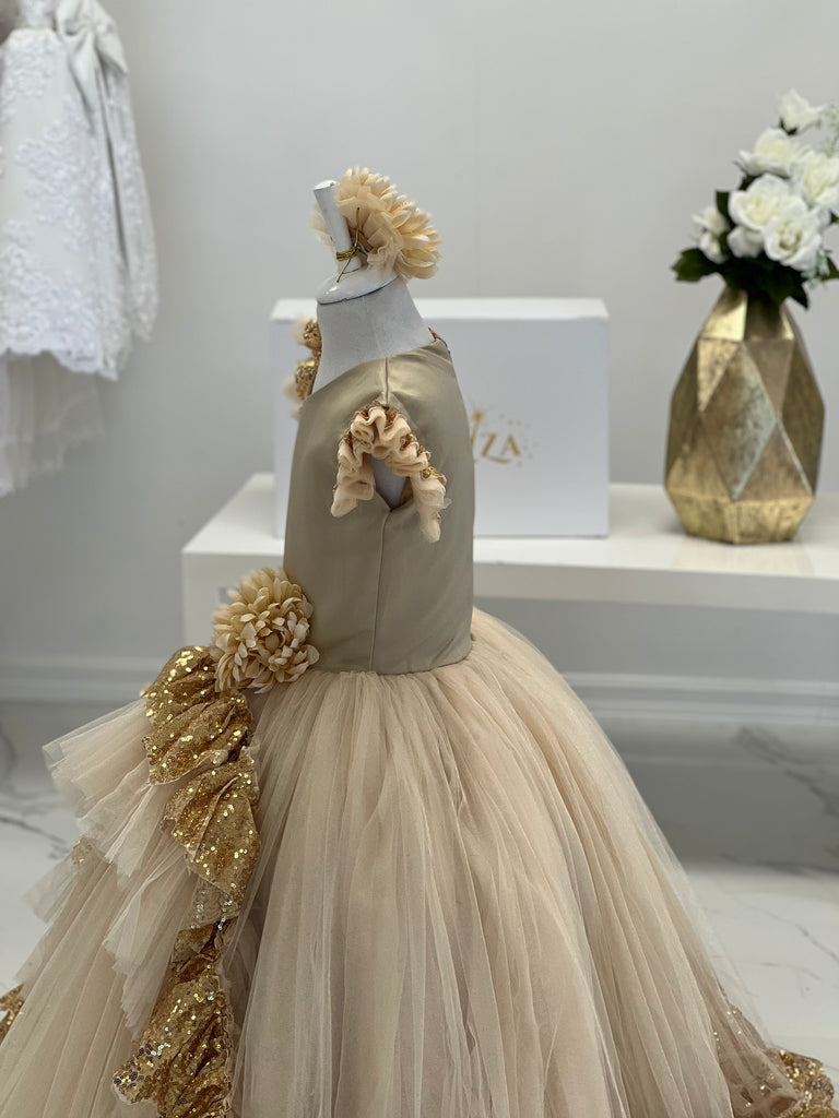 Miah Dress gold - Baby Essentially