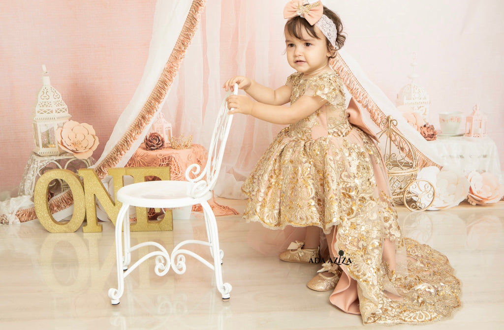 Jasmine Dress Custom Blush High Low - Baby Essentially