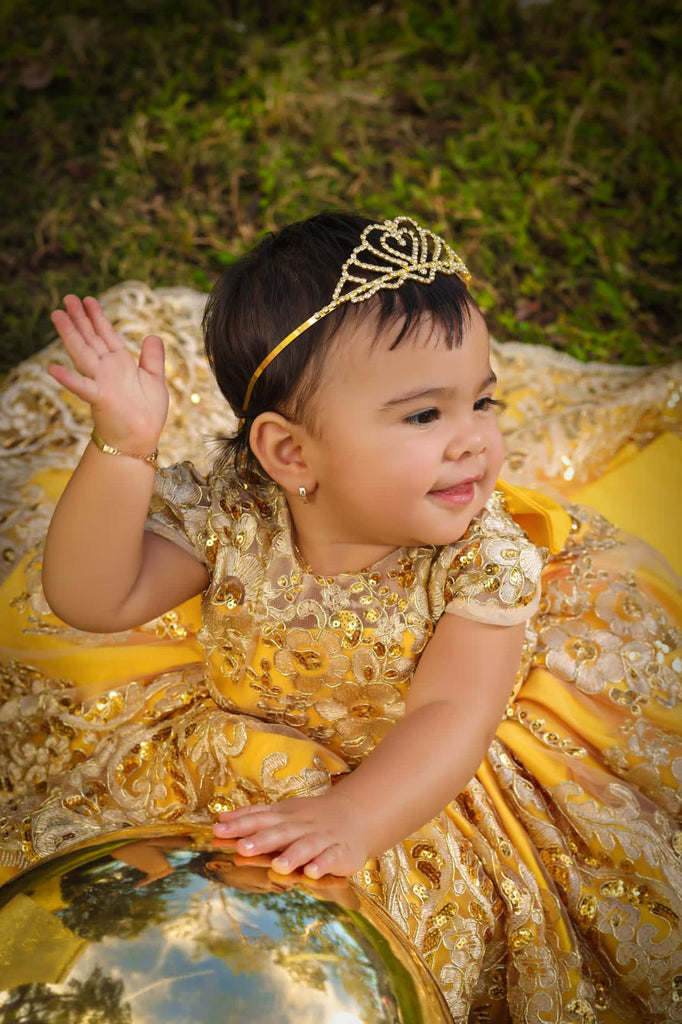 Princess Jasmine Dress Custom High Low Yellow - Baby Essentially
