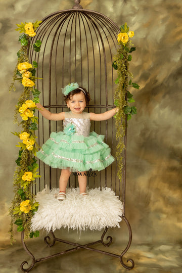 Azalea Dress Mint - Baby Essentially