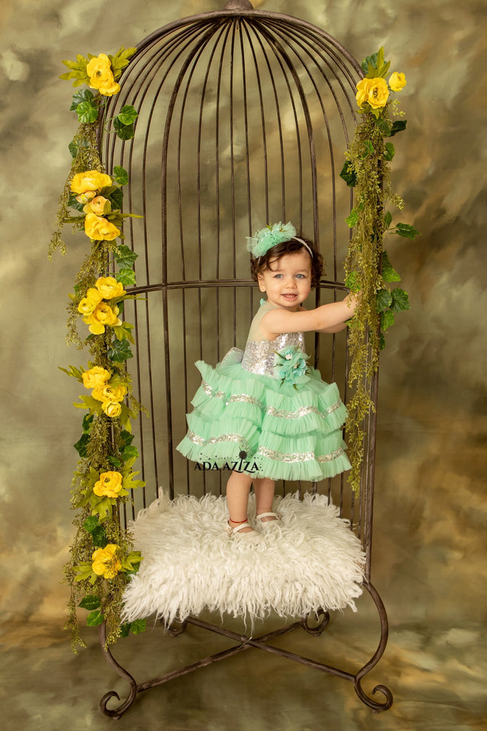 Azalea Dress Mint - Baby Essentially