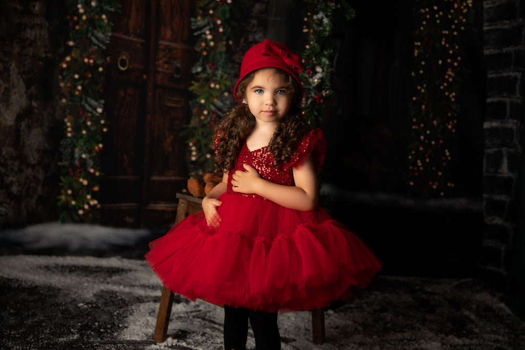 Cattlaya Dress Red - Baby Essentially