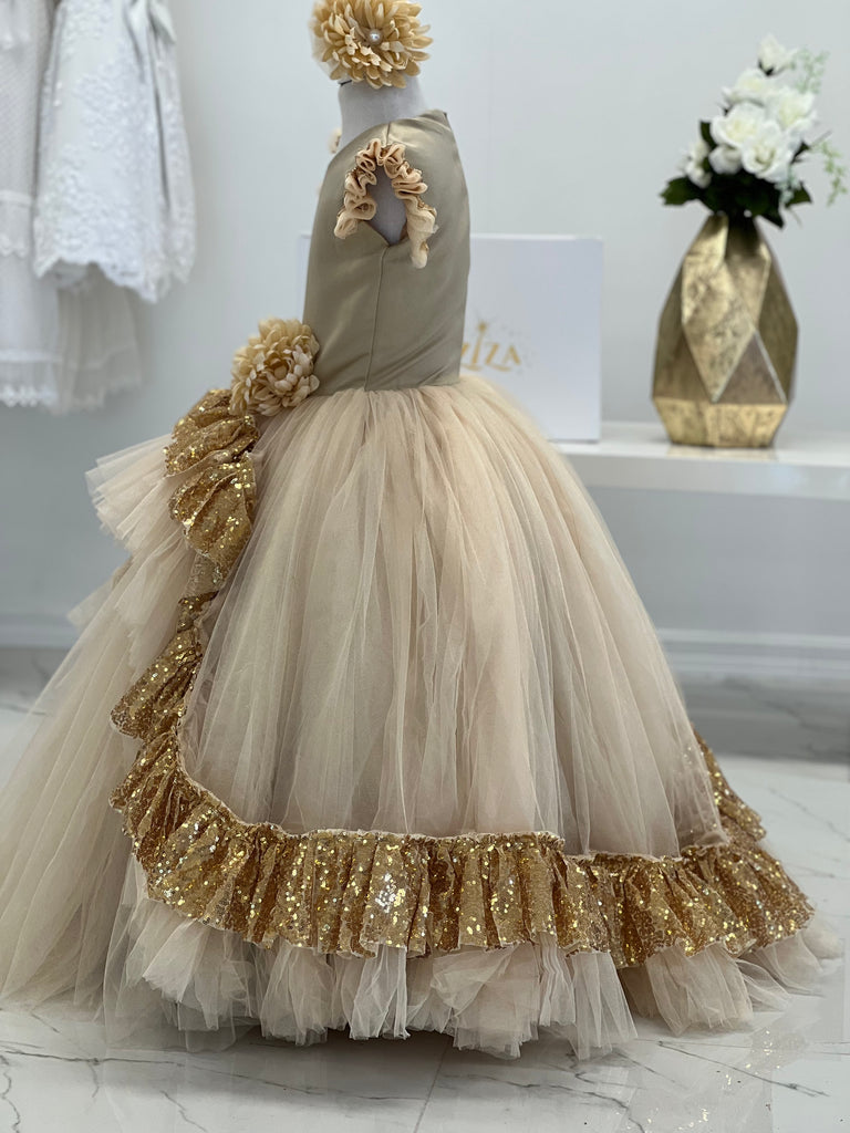 Miah Dress gold - Baby Essentially