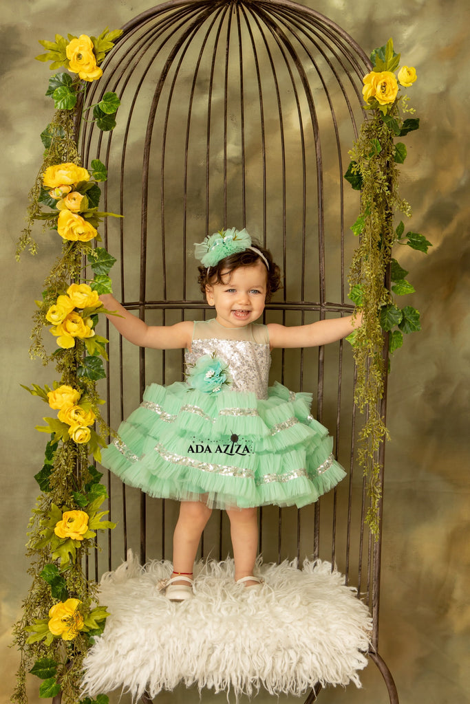 Azalea Dress Mint - Baby Essentially