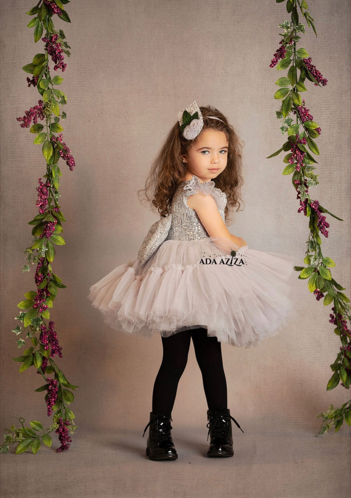 Cattlaya Dress Silver - Baby Essentially